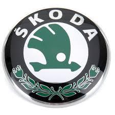 SKODA Emblem Satin Black/Melange Rear Badge Original