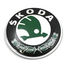 Front SKODA Emblem Satin Black / Melange Black Original Skoda / 3U0853621B MEL