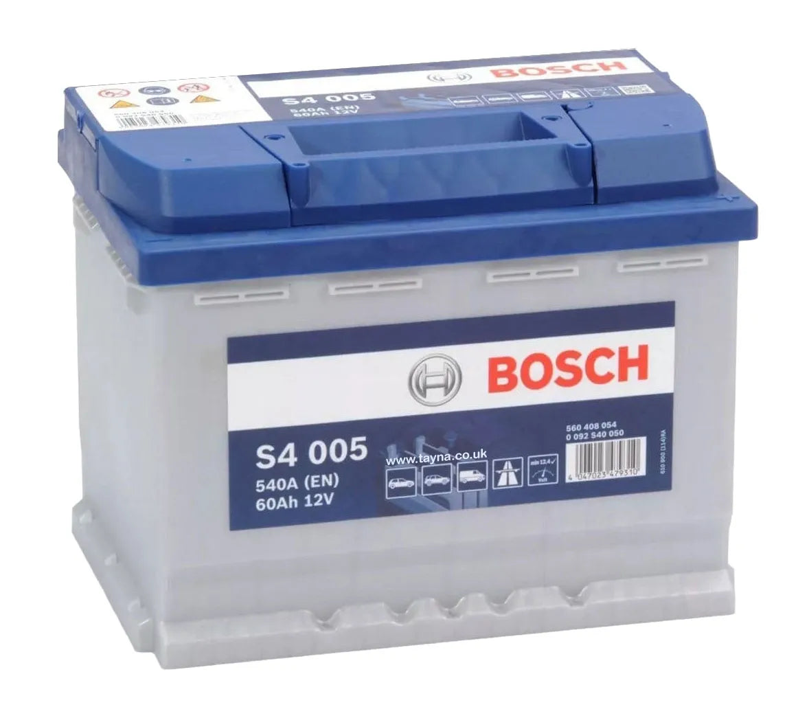 Bosch Car Battery Reversed - TD70L - 12/62 AH
